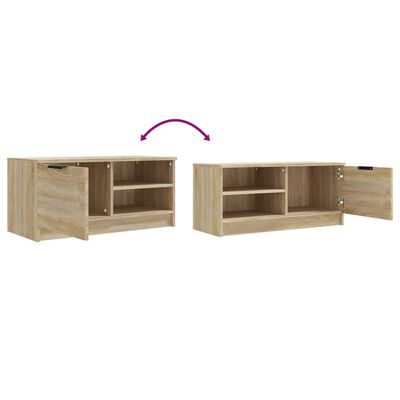 vidaXL TV Cabinet Sonoma Oak 31.5"x13.8"x14.4" Engineered Wood