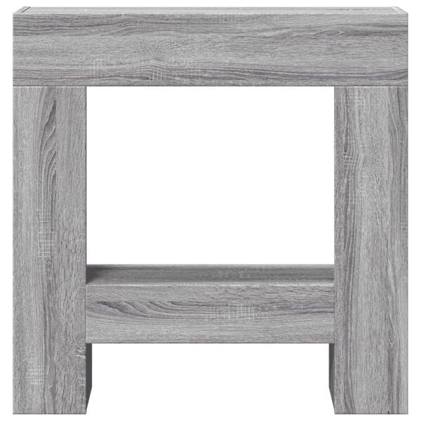 vidaXL Fireplace Surround Grey Sonoma 31.9x7.1x32.3" Engineered Wood