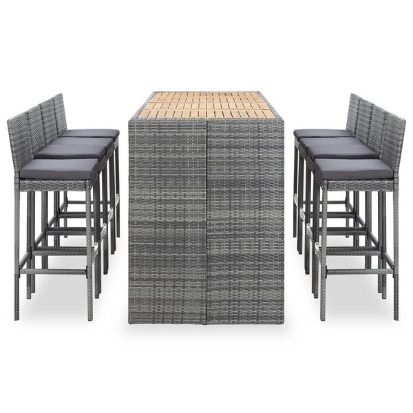 vidaXL Bar Set Grey, Anthracite