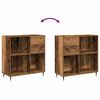 vidaXL Record Cabinet with Shelf Old wood 33.46 x 14.96 x 35.04 in