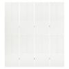 vidaXL 4-Panel Room Dividers 2 pcs White 63"x70.9" Steel