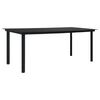 vidaXL Dining Table Black Steel, Glass 74.8 x 35.4 x 29.1 in Durable