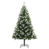 vidaXL Artificial Hinged Christmas Tree 150 LEDs & Flocked Snow 59.1"