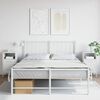 vidaXL Bedside Cabinet Set of 2 White Cold-rolled Steel Medium