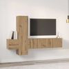vidaXL TV Cabinet Set Wall-mounted 5 pcs artisan oak 181 x 30 x 120 cm
