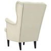 vidaXL Armchair Cream white Velvet (100% polyester), plywood Single