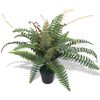vidaXL Fake Plant Green Plastic 23.6 in Durable Fake Fern Plant