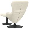 vidaXL Egg Chair with Footstool Cream 24.80 x 28.74 x 35.43 in Velvet