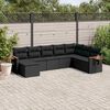 vidaXL Garden Sofa Set Black