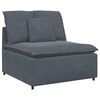 vidaXL Modular Sofa Dark Gray Velvet, Metal, Foam Standard Module Sofa