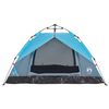 vidaXL Camping Tent Dome 3-Person Blue Quick Release