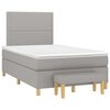 vidaXL Box Spring Bed with Mattress Light grey