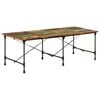 vidaXL Dining Table Mixed Colors Solid reclaimed wood with metal legs