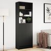 vidaXL Highboard Black Engineered wood Extra Tall Highboard