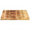 vidaXL Table Top Rough Mango Wood Natural Solid Mango Wood 35.4 x 23.6 in