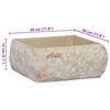 vidaXL Sink Cream 11.8"x11.8"x5.1" Marble