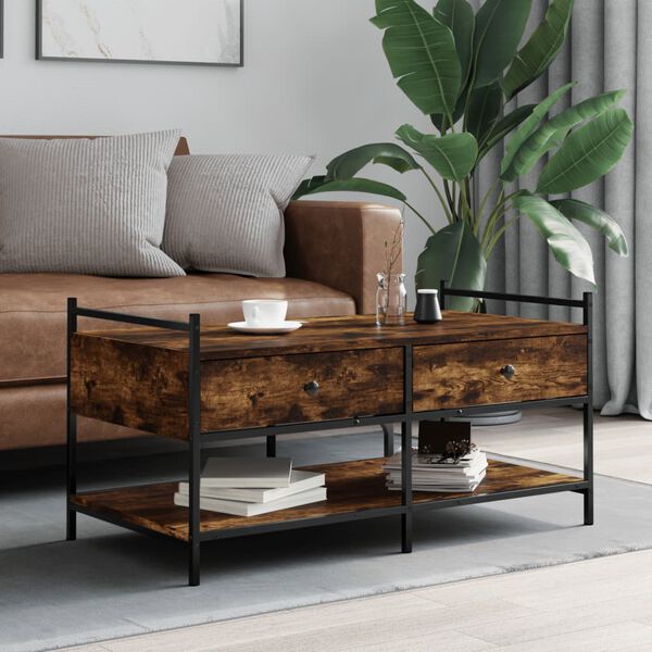 vidaXL Coffee Table Adjustable Feet Coffee Table Rectangular Industrial