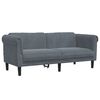 vidaXL Sofa Set Dark grey Velvet (100% polyester), plywood, solid wood