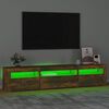 vidaXL TV Cabinet Smoked Oak Engineered Wood TV Cabinet Rectangular