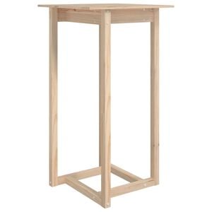 vidaXL Bar Table Natural Pine Solid Pine Wood Medium Durable Bar Table