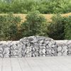 vidaXL Gabion Basket Set of 2 Silver Galvanized iron
