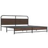 vidaXL Bed Frame Brown Oak Steel Double Durable Bed Frame