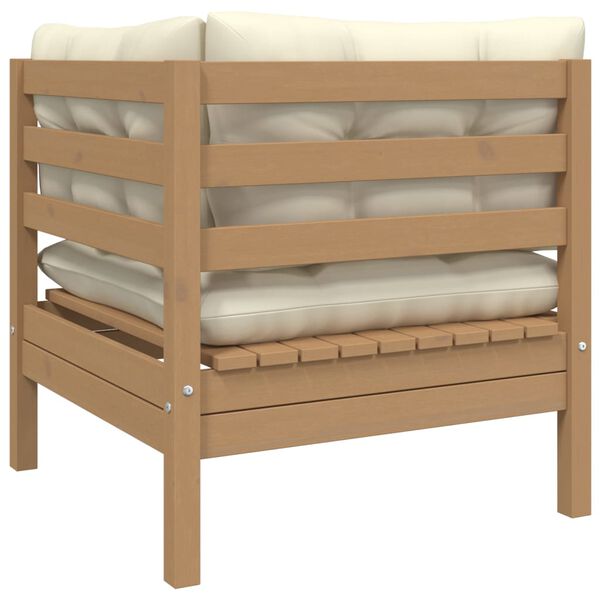 vidaXL Garden Lounge Set Set of 3 Honey brown