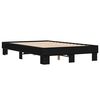 vidaXL Bed Frame Black Engineered wood, metal, plywood Double Durable