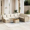 vidaXL Garden Sofa Set Beige