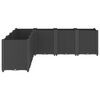 vidaXL Garden Planter Black Polypropylene Generous Modular