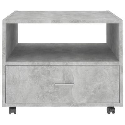 vidaXL Coffee Table Concrete Gray 21.7"x21.7"x15.7" Engineered Wood