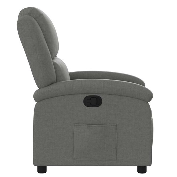vidaXL Recliner Chair Dark grey Fabric (100% polyester), metal, plywood