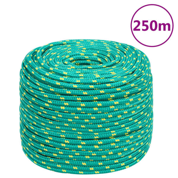 vidaXL Boat Rope Green 0.39 " 820.2 ' Polypropylene