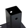 vidaXL Post Bases Square 12 pcs Anthracite 2.80x2.80" Powder-coated Steel