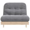 vidaXL Futon Sofa Bed Grey Solid Pine wood, polyester fabric Full/Double