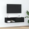 vidaXL TV Cabinet Black Oak Engineered Wood Standard TV Cabinet