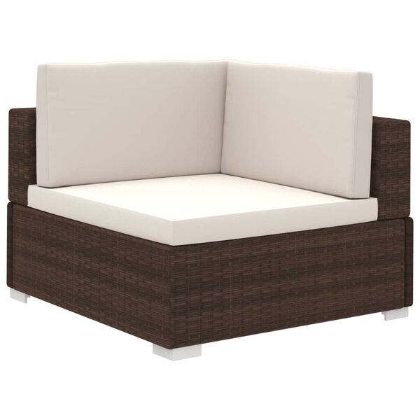 vidaXL Patio Furniture Brown PE Rattan Large Light Weight