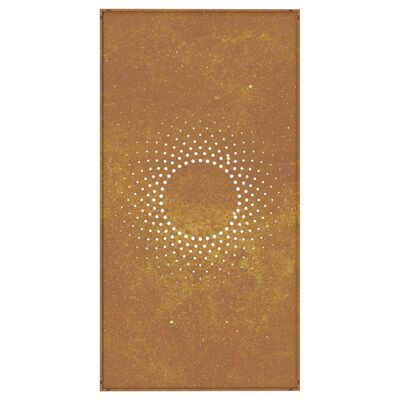 vidaXL Patio Wall Decoration 41.3"x21.7" Corten Steel Sun Design