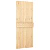 vidaXL Sliding Door with Hardware Set 33.5"x82.7" Solid Wood Pine