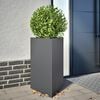 vidaXL Garden Planter Anthracite Steel Medium Planters Garden Planter