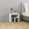 vidaXL Bed Cabinet Set of 2 High gloss white Engineered wood