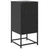 vidaXL Bedside Cabinet Set of 2 Black Steel Standard Bedside Cabinet