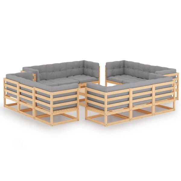 vidaXL Garden Lounge Set Pinewood Solid Pinewood Modular