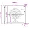 vidaXL Garden Gate 39.4x39.4" Corten Steel Tree Design