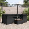 vidaXL Garden Sofa Set Black