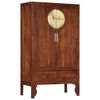 vidaXL Wardrobe Brown Solid Acacia Wood 39.4x19.7x68.9 in Doors