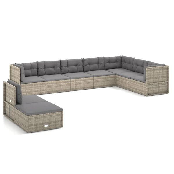 vidaXL Garden Lounge Set Gray