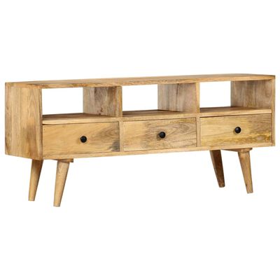 vidaXL TV Cabinet 43.3"x14.2"x19.7" Solid Mango Wood