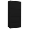 vidaXL Wardrobe Black Steel 31.5x19.7x70.9 in Wardrobe Rectangular