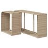 vidaXL Storage Shelf Beige PE rattan, powder-coated steel Medium